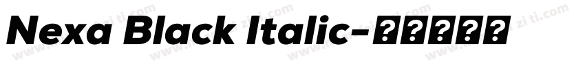 Nexa Black Italic字体转换